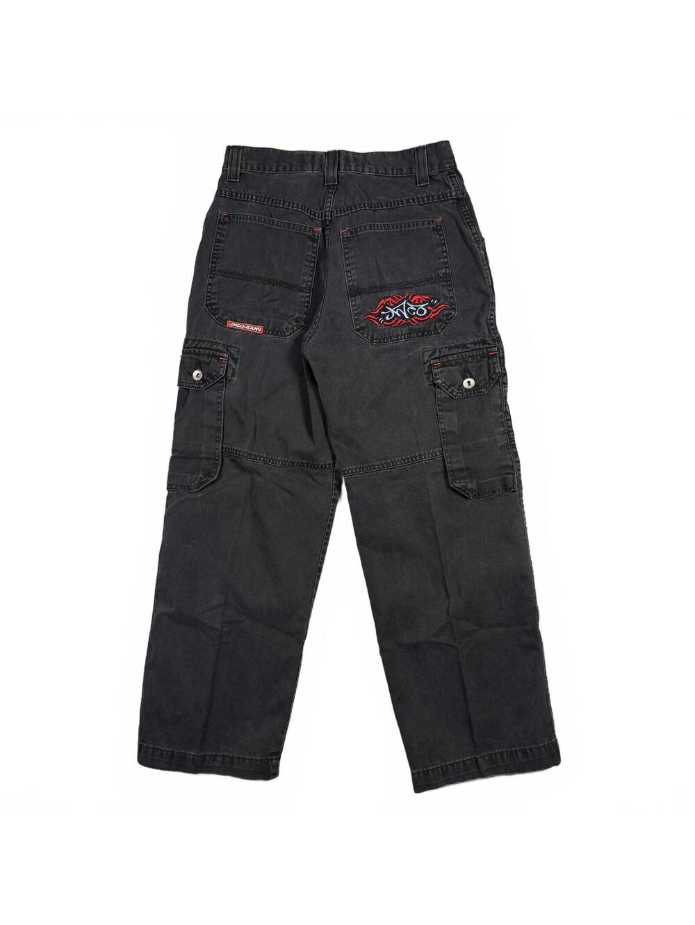 Vintage Tribal JNCO Jeans Cargo Baggy Skater Womens 28x29 (Youth 16)